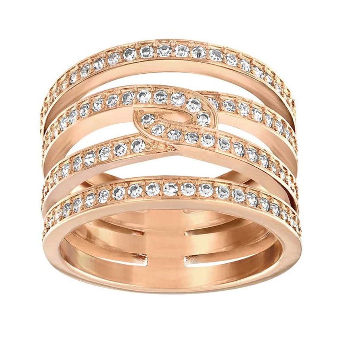 Swarovski Creativity Ring - Rose Gold Plated Crystal Jewelry for Women | Elegant Gift for Anniversary, Wedding & Special Occasions