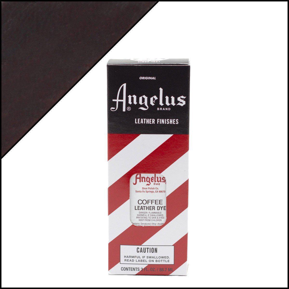 Angelus Leather Dye for Shoes, Bags & Furniture - Professional Grade Coffee Brown Leather Paint & Stain - Perfect for DIY Leather Repair & Customization Projects