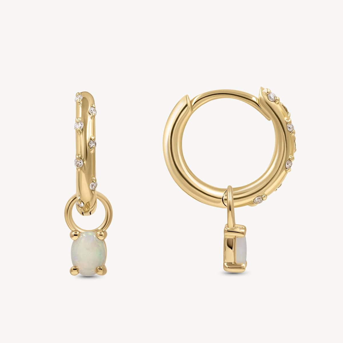Mini Birthstone Huggie Charms - Dainty Sterling Silver Earrings for Women | Perfect for Everyday Wear, Gifts & Special Occasions