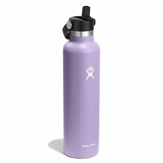 24 oz Standard Mouth Water Bottle with Flex Straw Cap - Leak Proof, BPA Free, for Gym, Hiking & Outdoor Activities