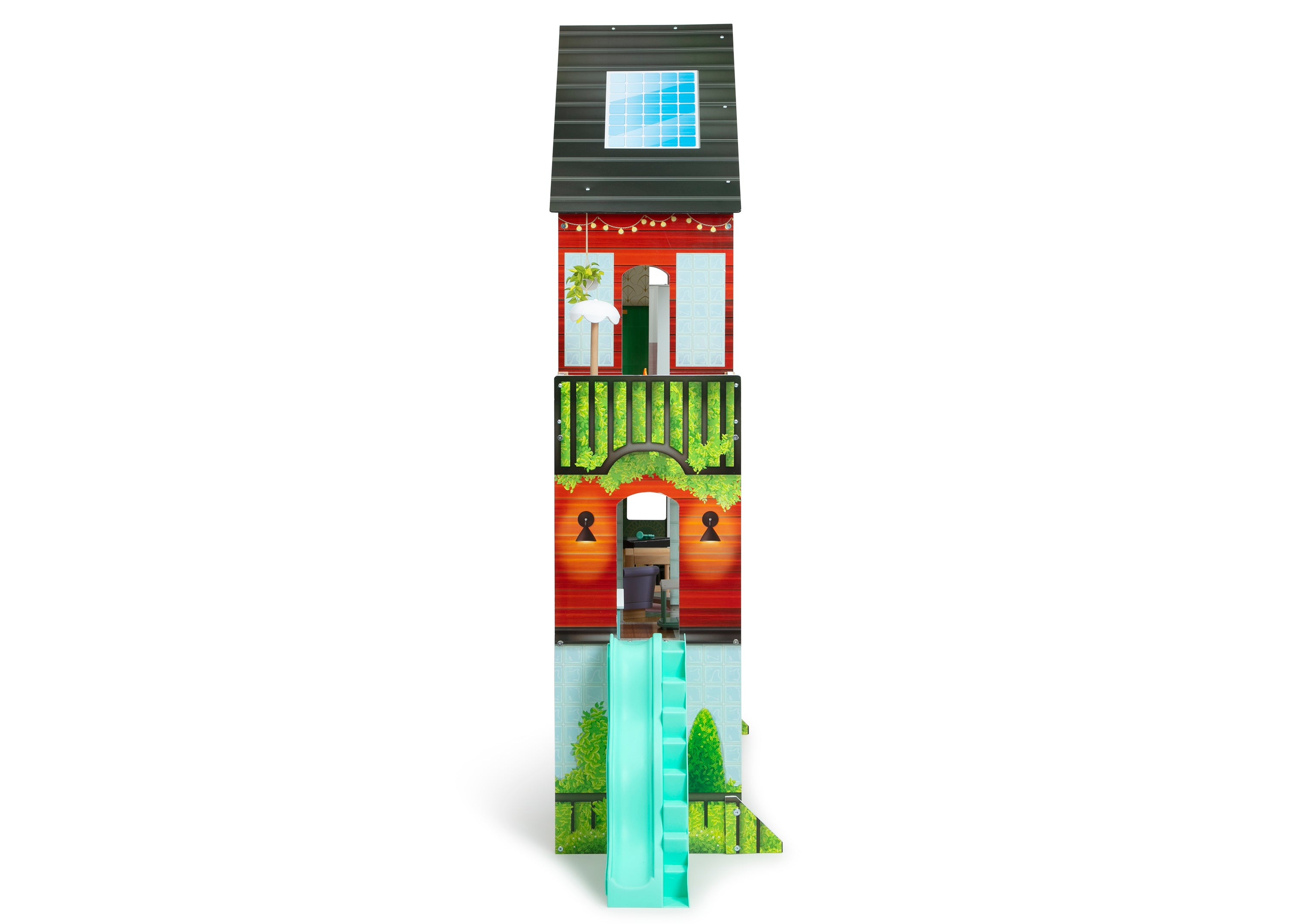Deluxe Maui Dollhouse for Kids - Wooden Playhouse with Furniture & Accessories - Perfect for Pretend Play, Birthday Gifts & Home Decor