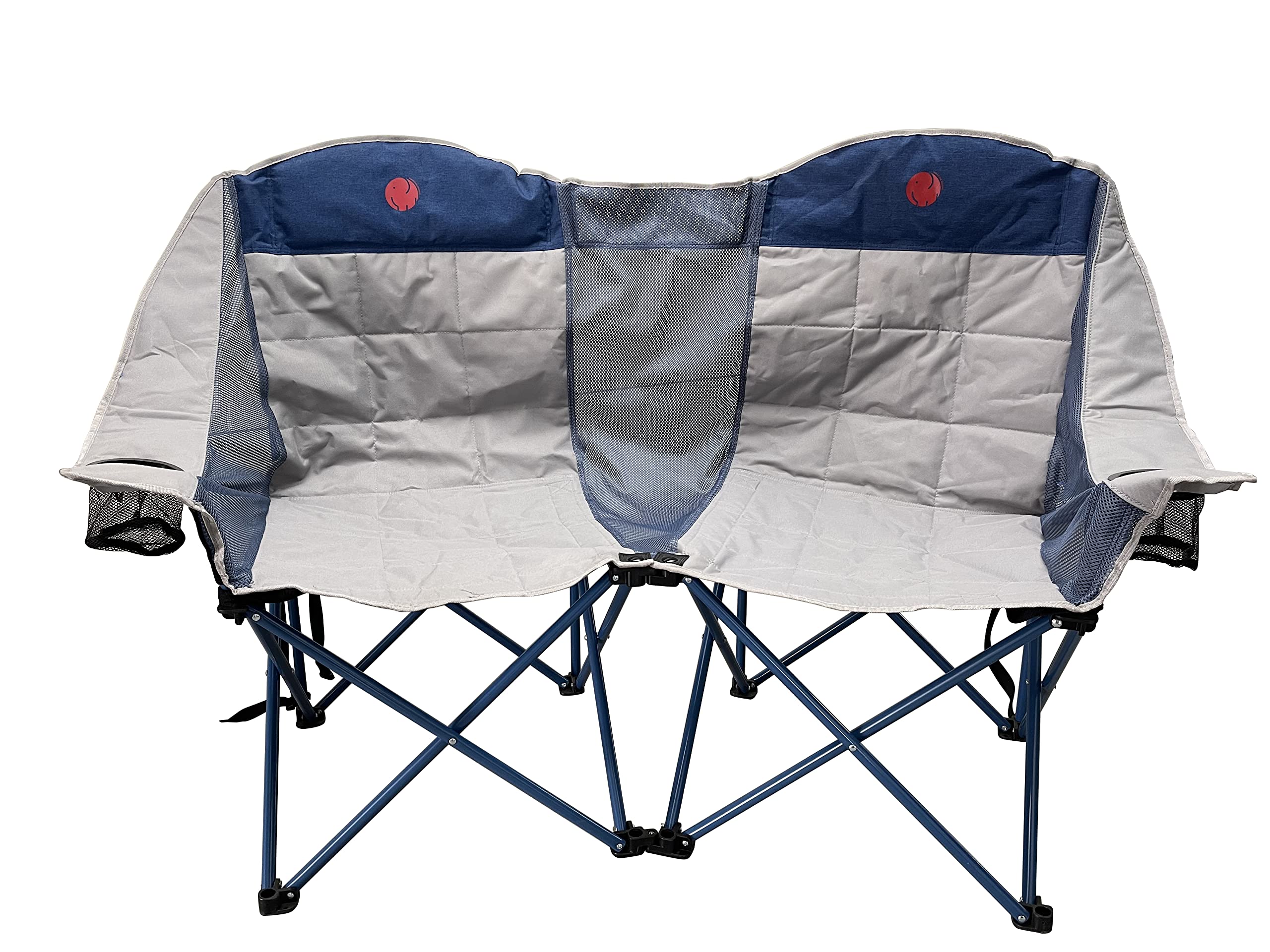 OmniCore Heavy Duty Oversized Outdoor Folding Loveseat Camping Chair - Portable Patio Furniture for Backyard, Beach, Picnic & Tailgating (Single/Double/Triple Seating Options)