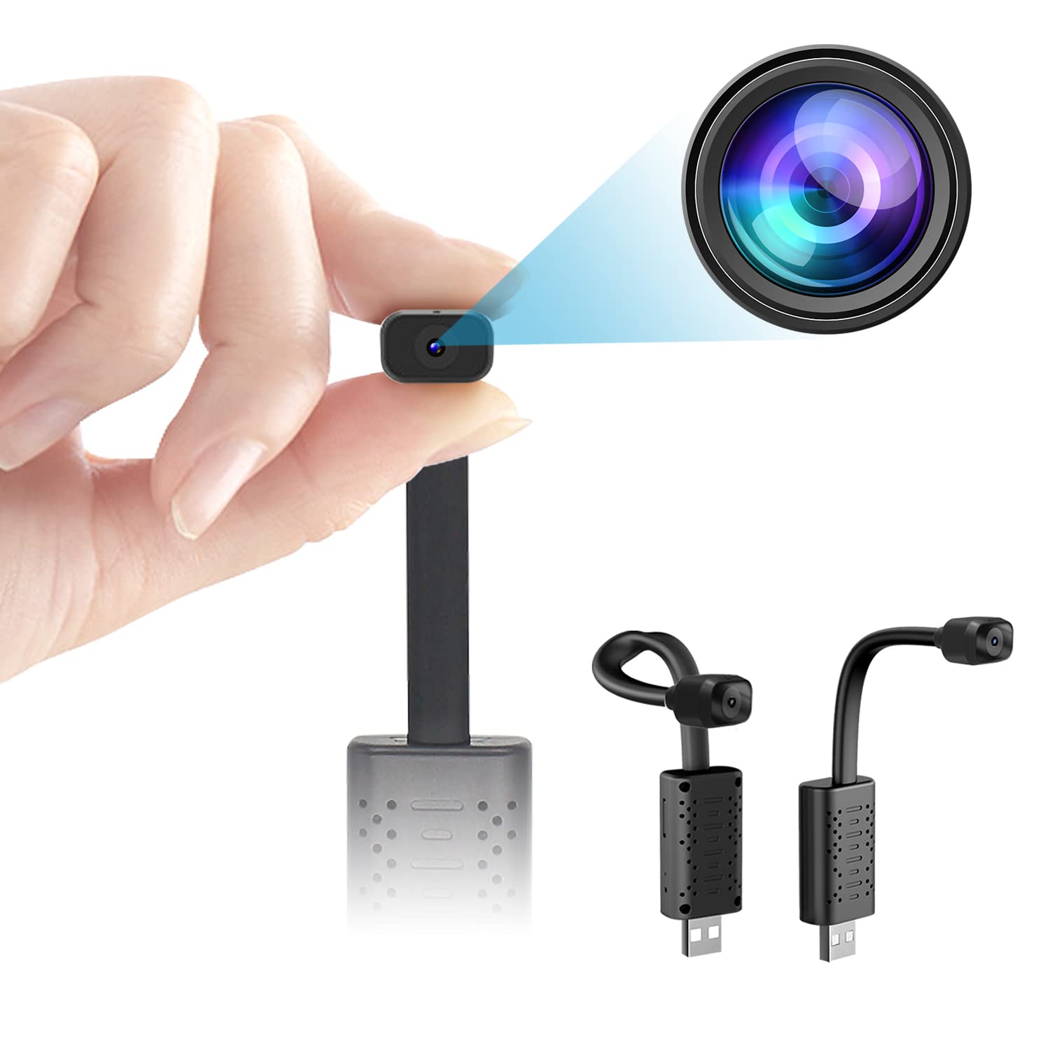 Smallest Wireless WiFi Camera - 1080P HD Pet & Baby Monitor with Night Vision, Motion Detection, Remote Access - Portable Security Camera for iOS/Android - Perfect for Home, Nursery, and Pet Surveillance