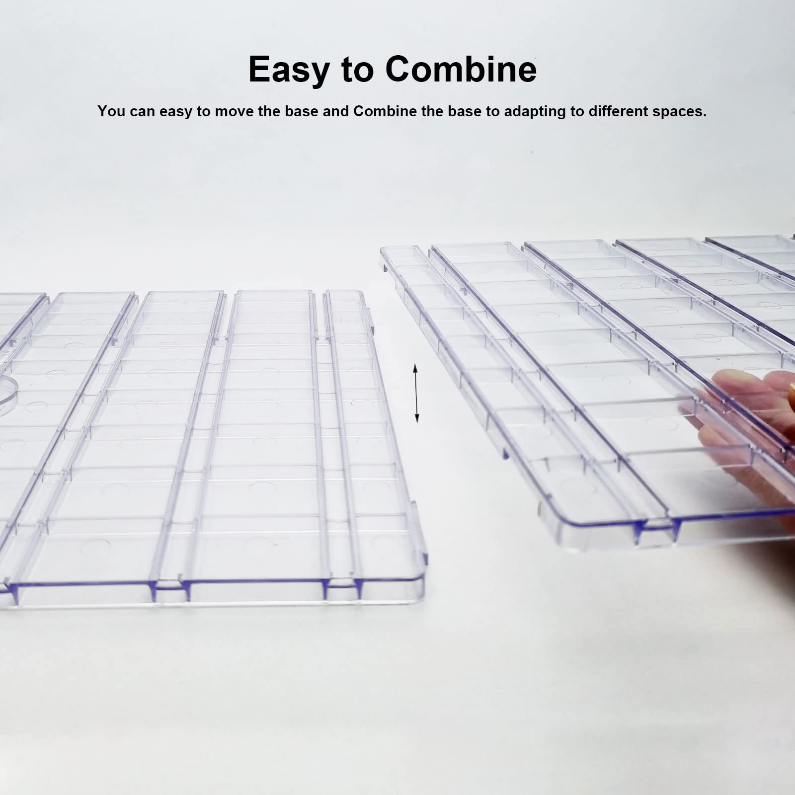 Clear Adjustable Plastic Purse Organizer for Closet - Shelf Dividers & Bag Storage Solution | Perfect for Handbag, Wallet & Accessory Organization in Walk-in Closets & Bedroom Storage