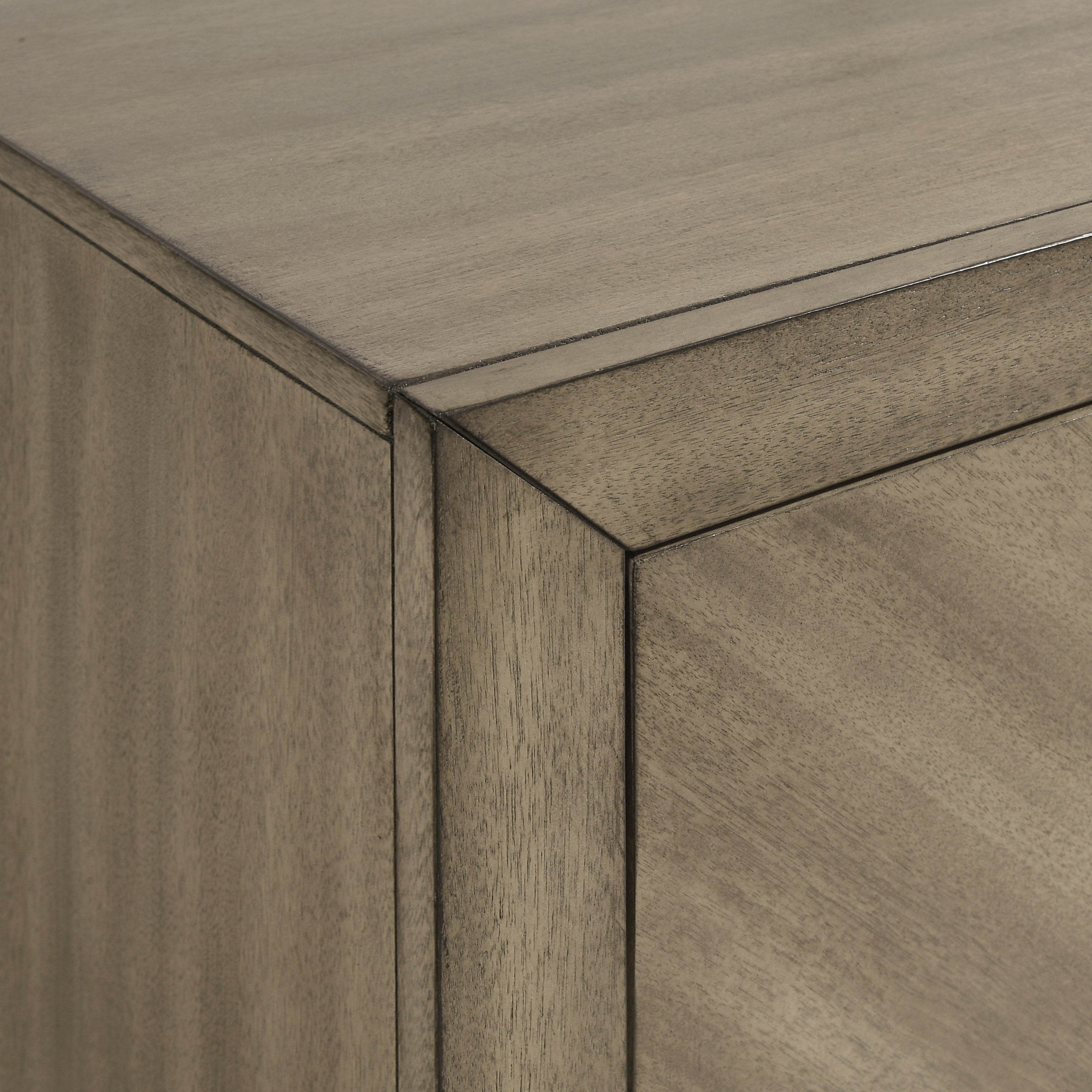 Roundhill Furniture Arena Contemporary 2-Drawer Nightstand in Antique Gray - Modern Bedside Table for Bedroom, Guest Room & Nursery Storage