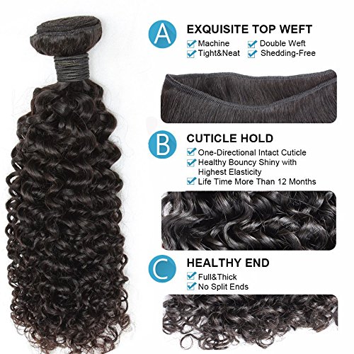 Brazilian Remy Virgin Hair Deep Curly Weave Wave 1 Bundle Human Hair Extensions 30