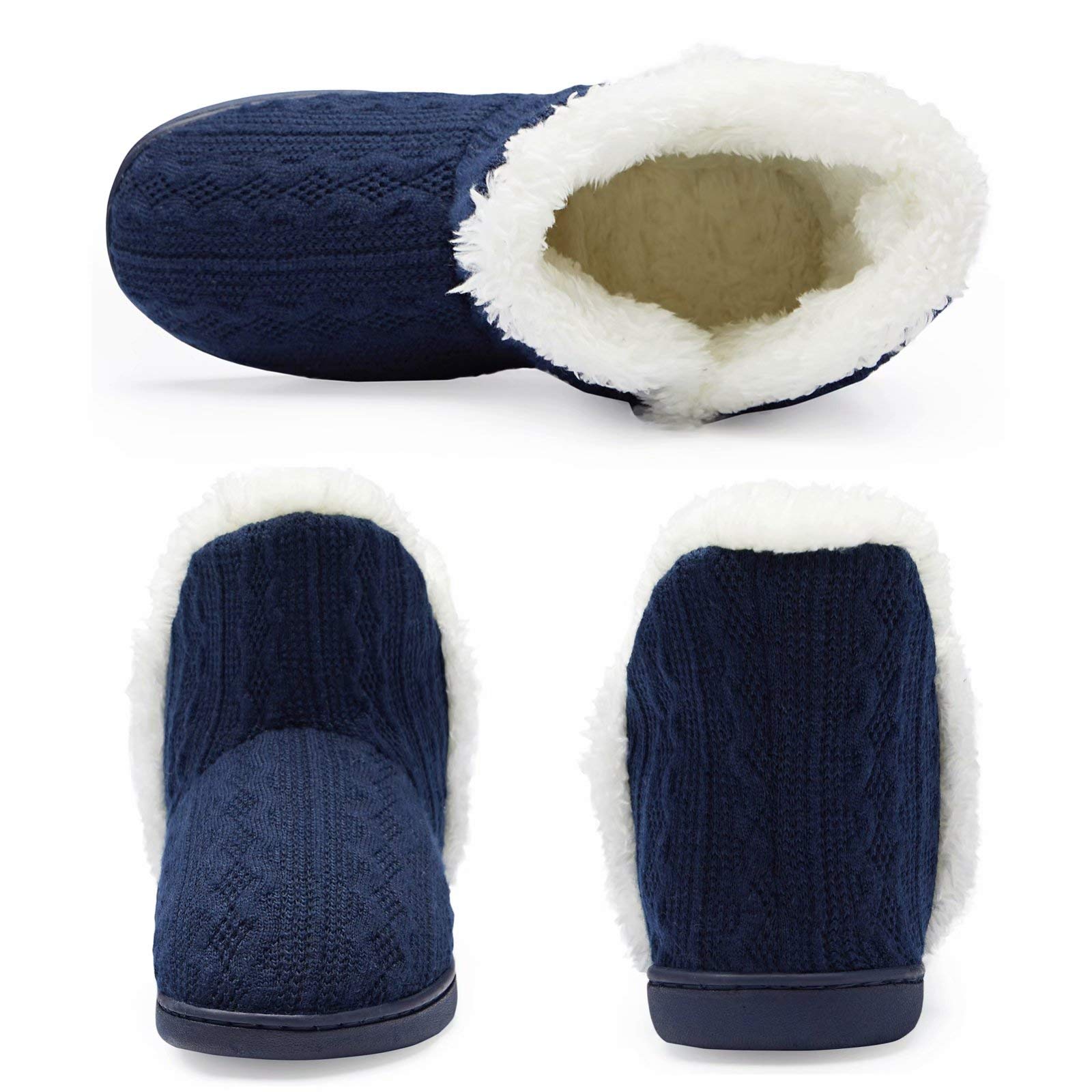 TUOBUQU Women's Winter Bootie Slippers - Fluffy Plush Warm House Shoes for Indoor & Outdoor Use - Cozy Home, Office, and Travel Footwear