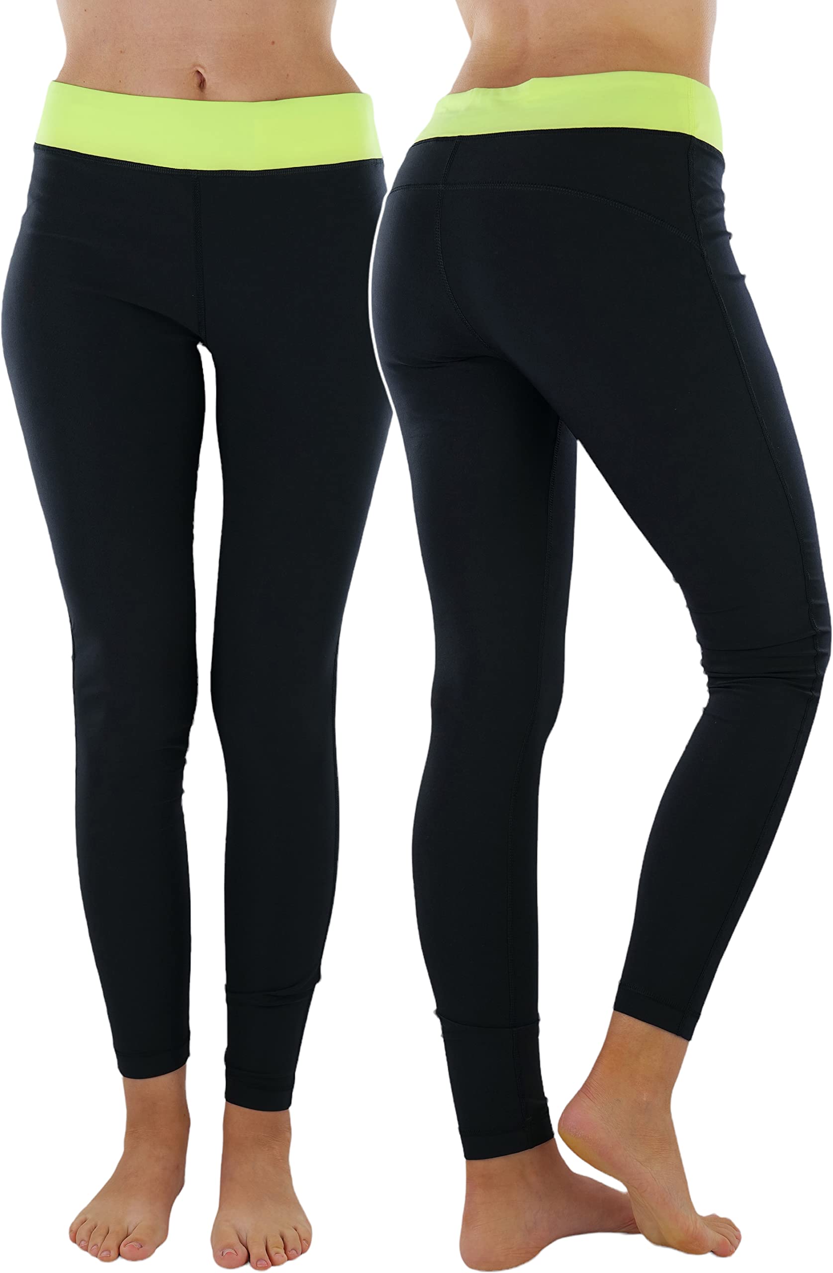Stylish Women's Full-Length Colorblock Active Leggings - Comfortable Workout Pants for Yoga, Running & Gym