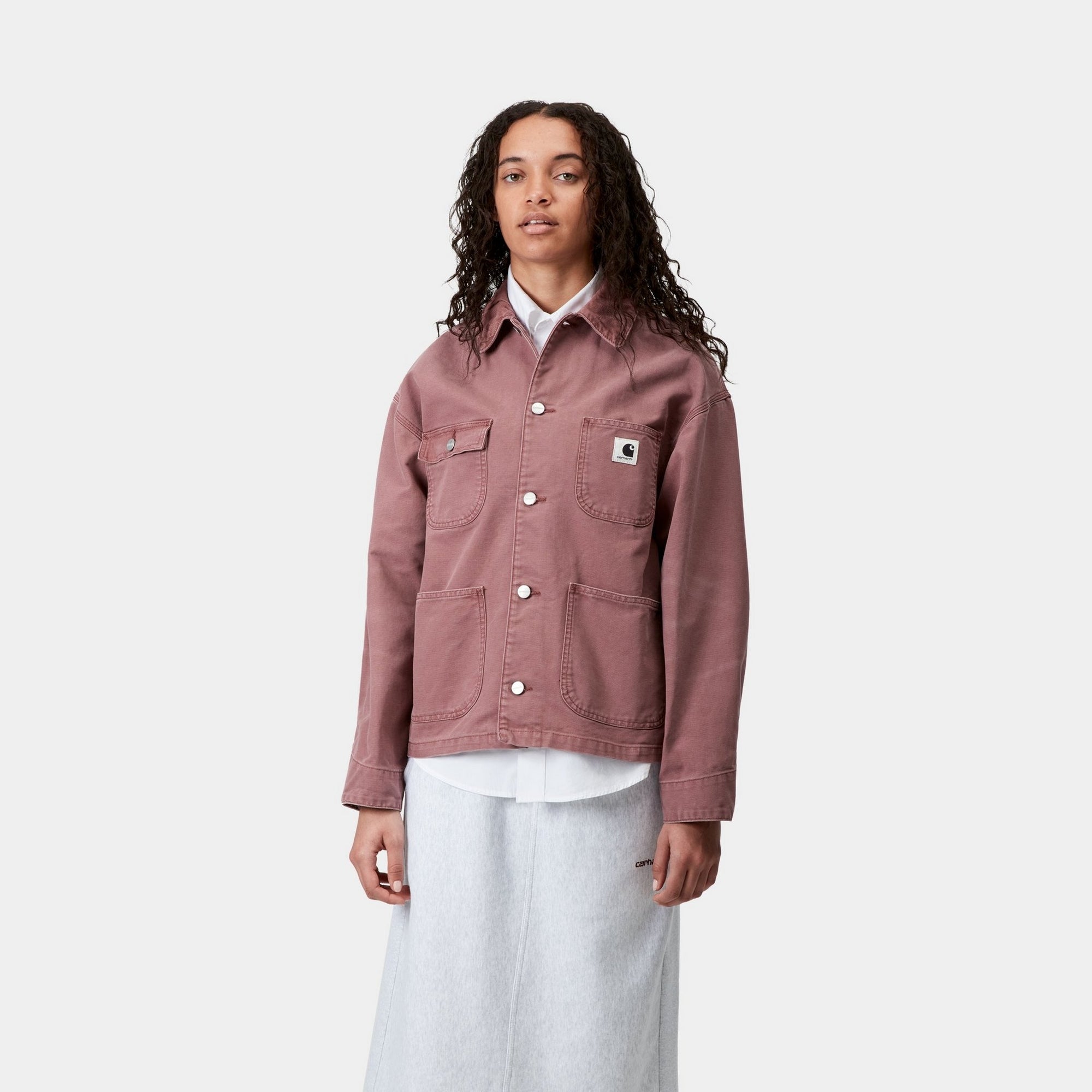 Women's OG Michigan Spring Coat - Stone Canvas & Dusky Pink Waterproof Jacket for Outdoor Hiking, Camping & Casual Wear