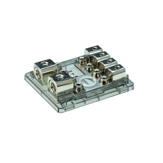 EFX by Scosche DUDB4 Delta 0/4GA Quad Universal Distribution Block - High Performance Car Audio Power Distribution for Amplifiers & Subwoofers - Perfect for Custom Car Stereo Installations & Sound System Upgrades