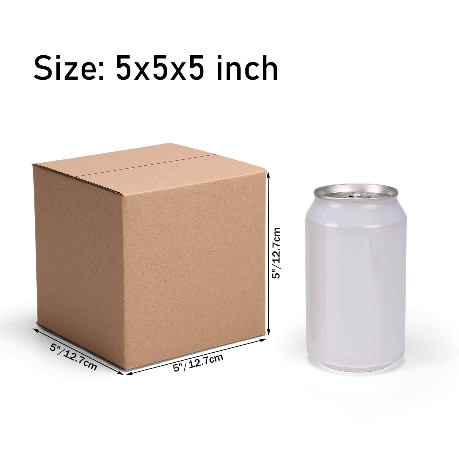 CRUGLA 40 Pack 5x5x5 Inch Corrugated Cardboard Shipping Boxes - Small Business Mailing & Packaging Supplies for Ecommerce, Retail & Gift Boxes