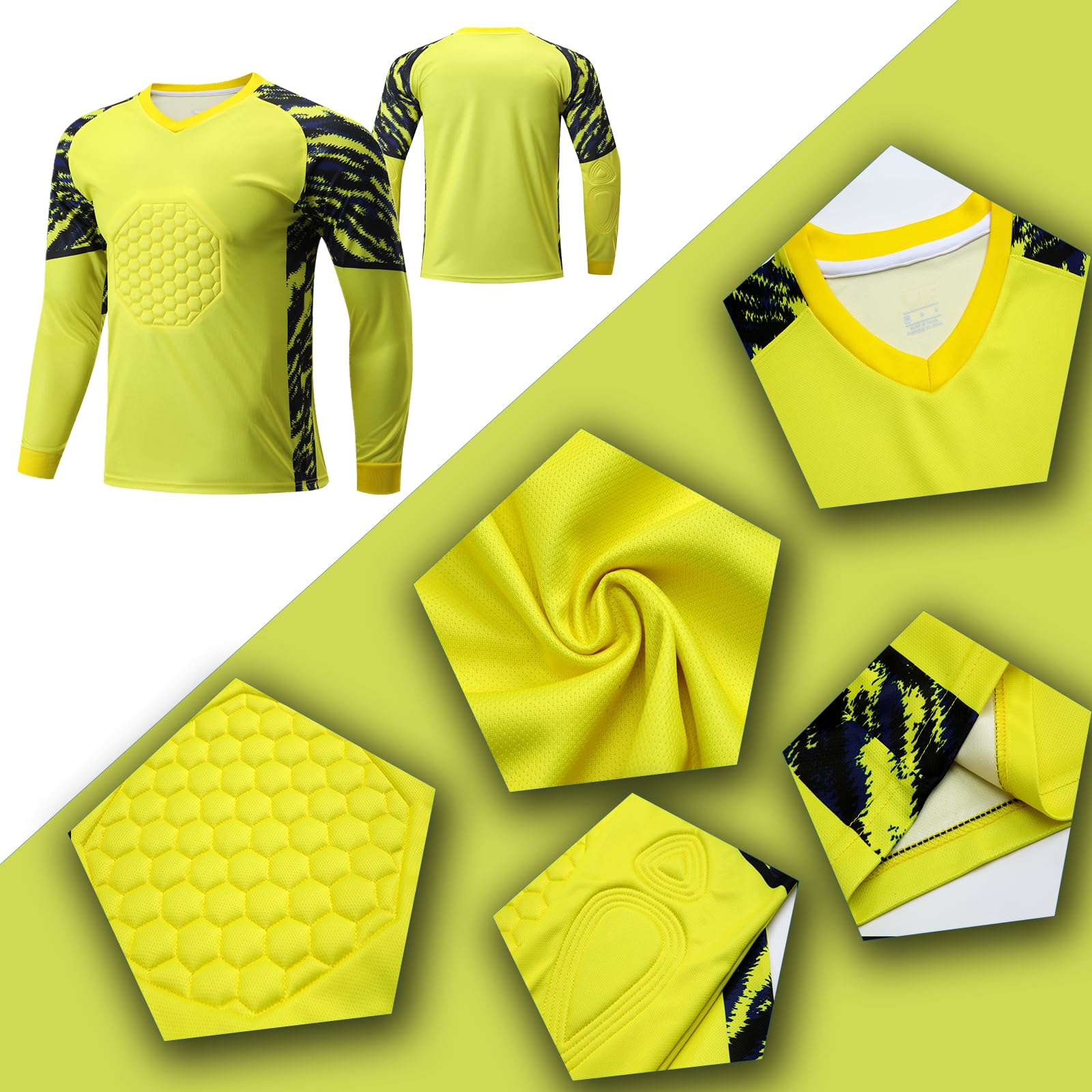 Custom Goalkeeper Jersey - Personalized Soccer Goalie Shirt with Name Printing for Home & Away Matches - Breathable Training Jersey for Football/Soccer Goalkeepers - Perfect for Practice, Games, and Tournaments