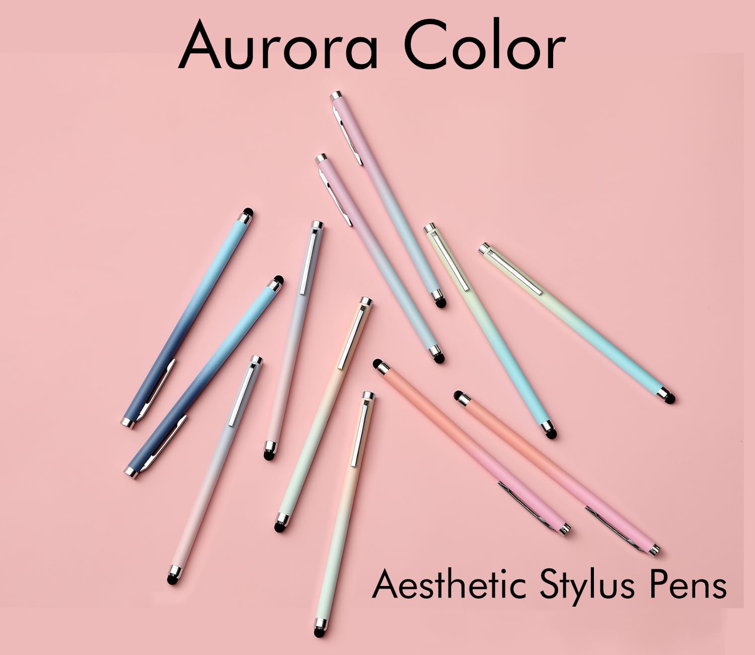 12 Pack High Sensitivity Stylus Pens for iPad & iPhone - Precision Capacitive Touch Screen Stylus with 24 Replacement Tips - Perfect for Drawing, Note-Taking & All Touch Screen Devices