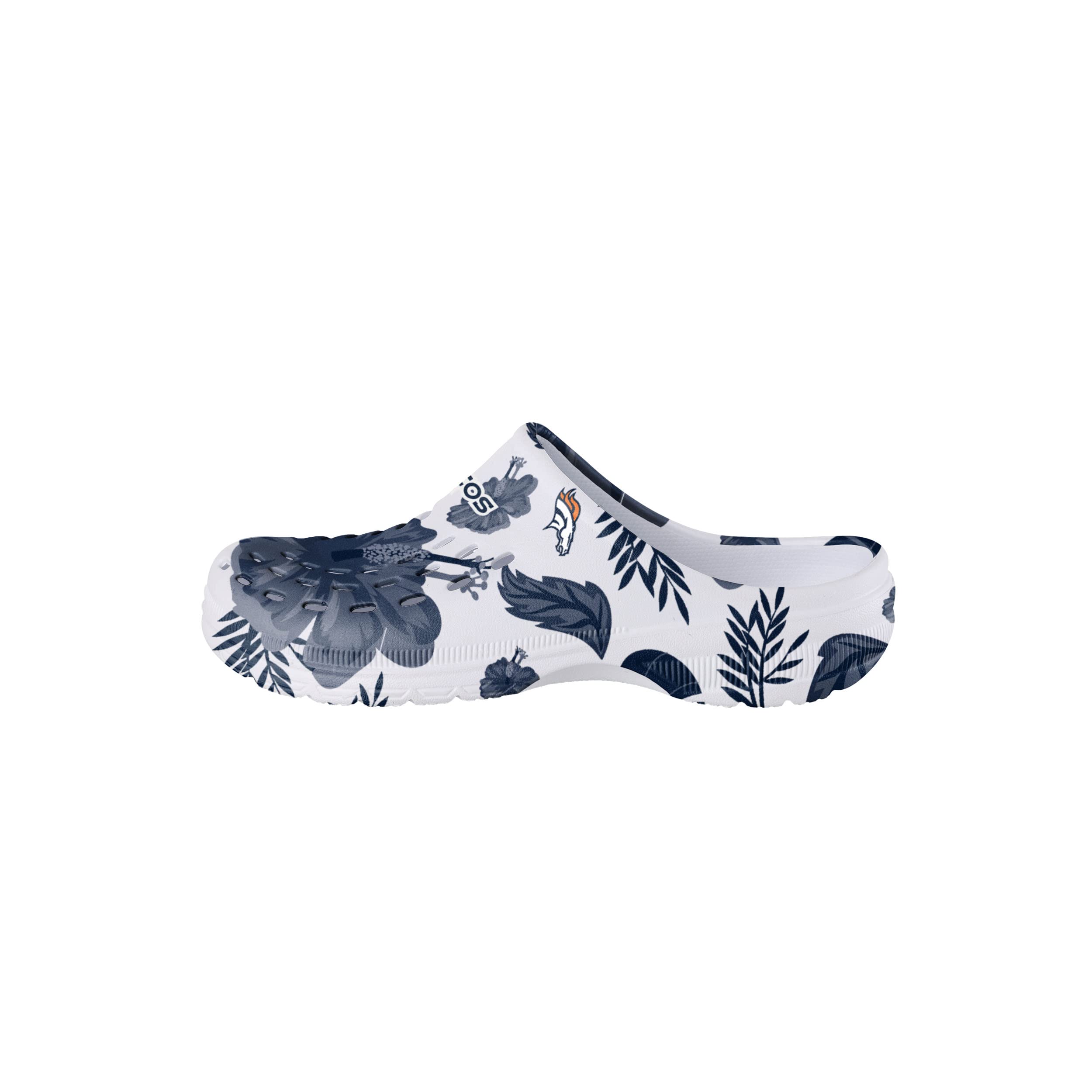 FOCO Women's NFL Team Logo Floral Garden Clogs - Comfortable Waterproof Sandals for Women, Perfect for Beach, Pool, and Outdoor Activities