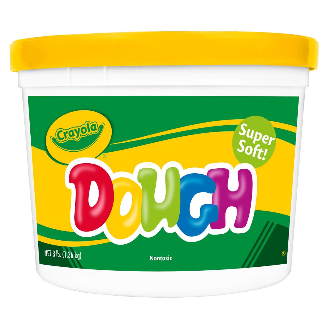 Crayola Yellow Modeling Dough (3lb) - Bulk Non-Toxic Kids Play Dough, Resealable Tub, Safe Clay Alternative for Ages 3+ | Perfect for Classroom Activities, Birthday Parties & Creative Arts & Crafts Projects