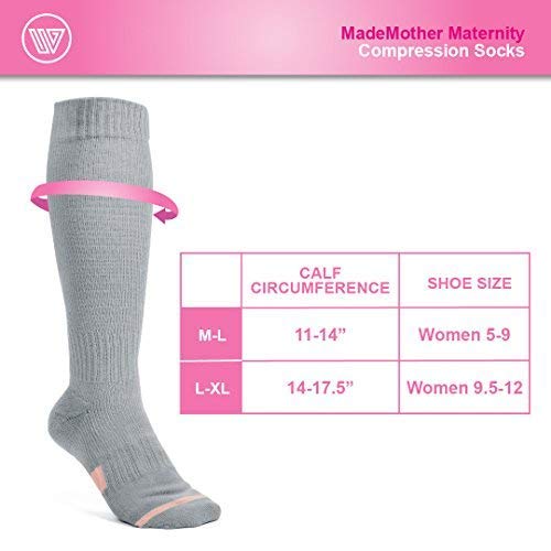 **Maternity Compression Socks for Women - Pregnancy Support Stockings with Multi-Fit Sizes - Perfect for Swelling Relief, Travel & Work Comfort**