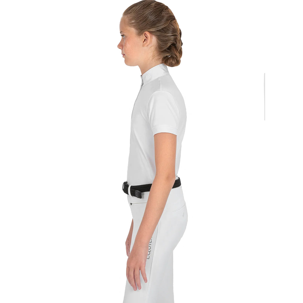 Equiline JupiterK Girls Short Sleeve Show Shirt - Perfect for Equestrian Competitions & Horse Riding Events