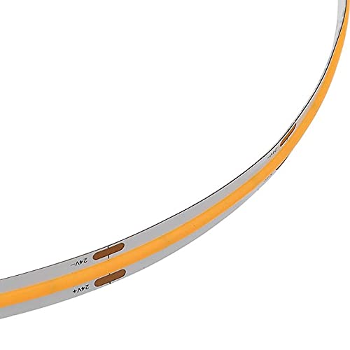 24V 75W COB High-Output 90-CRI LED Strip Light Kit - 16.4ft Flexible Ribbon with 2400 LEDs, Dot-Free Uniform Glow, Includes Power Supply & AC Dimmer - 6000K Cool White (20230WH+ACP) - Perfect for Home, Office, and Commercial Lighting Decorations