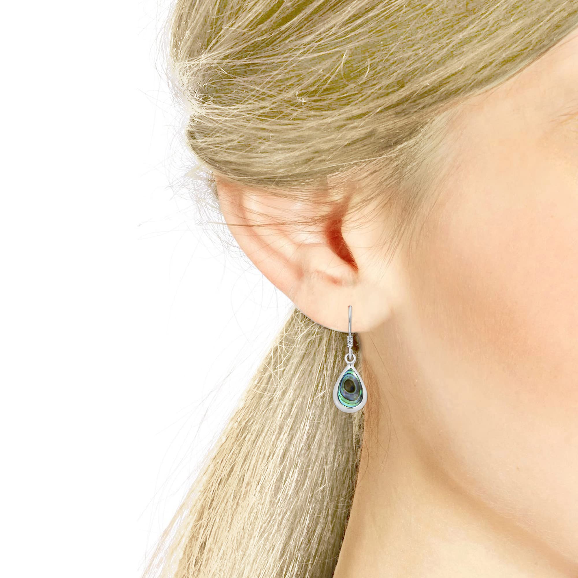 Simple Elegance Teardrop Stone .925 Sterling Silver Dangle Earrings for Women | Hypoallergenic Sterling Silver Jewelry Gift | Perfect for Weddings, Parties & Everyday Wear