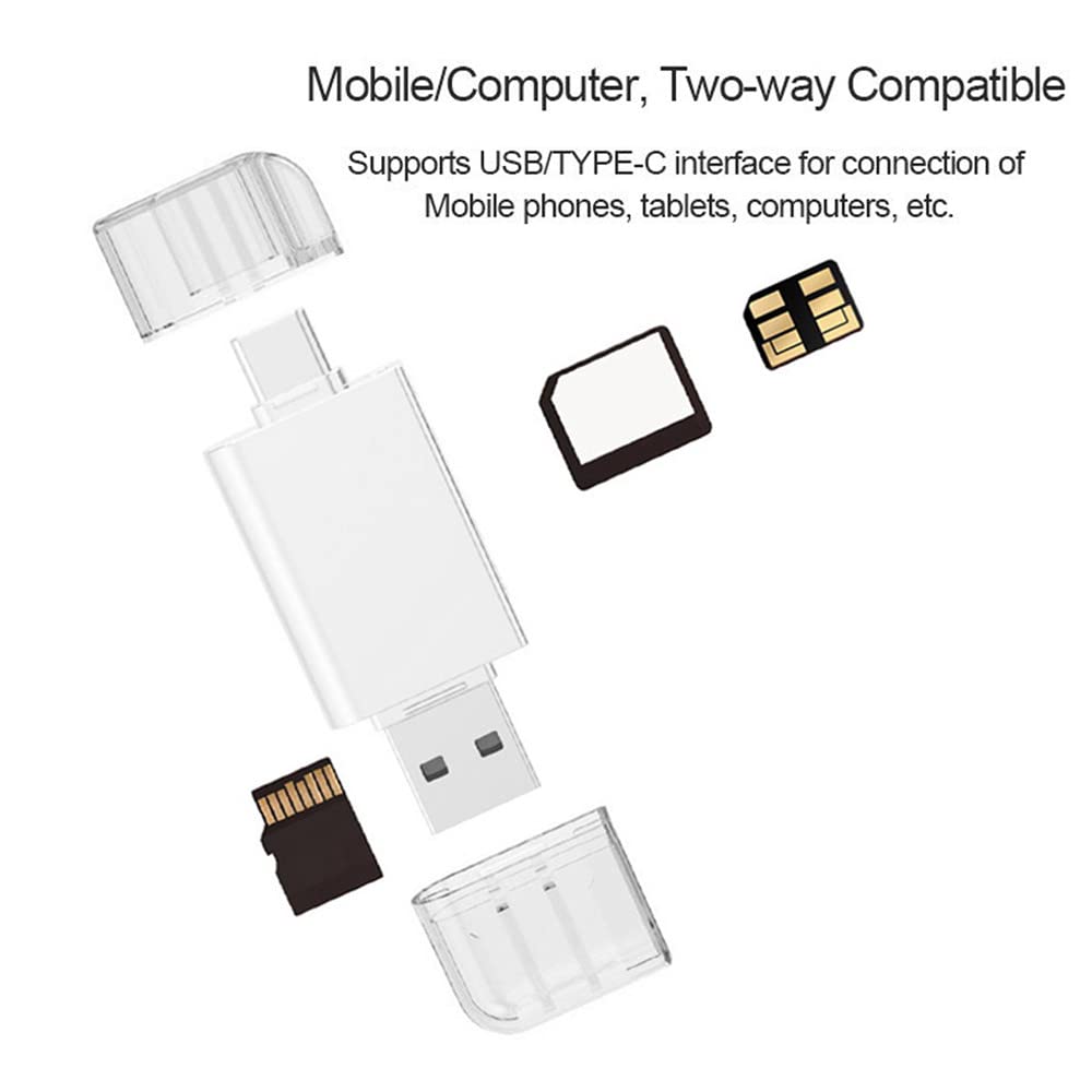 JSER USB-C to NM Card & Micro SD Card Reader - USB 2.0 Adapter for Huawei Phones, Laptops - Transfer Photos/Videos from Camera, Drone, Action Cam to Computer