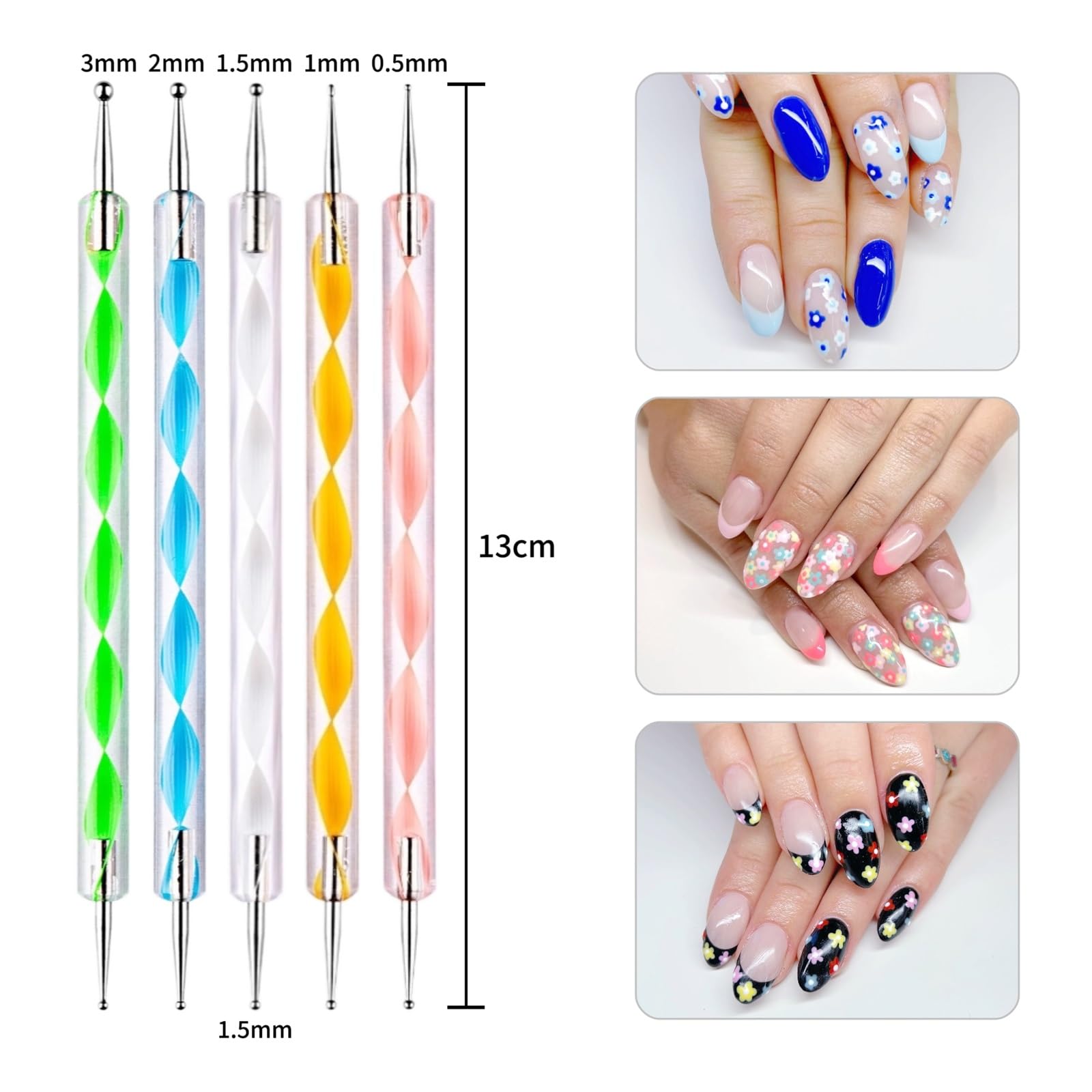 20 PCS Professional Nail Dotting Tools & Nail Art Brushes Set for Gel Polish & Acrylic Nails - Dotting Pens, Liner Brushes, Nail Design Tools - Perfect for Salon, Home Manicure & DIY Nail Art