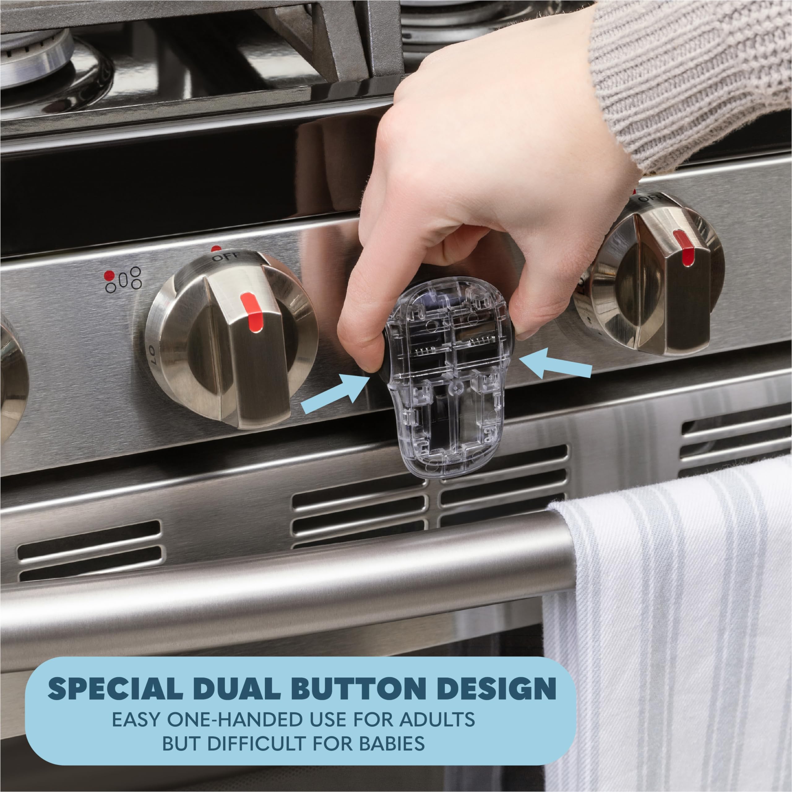 **Heat-Resistant Oven Door Lock for Child Safety - Baby Proofing with Strong 3M Adhesive - Easy One-Hand Installation, No Tools Needed - Perfect for Childproofing Kitchens & Homes**    *(Use Case: Keep toddlers safe from hot ovens while cooking, baking, or meal prepping in family-friendly kitchens.)*