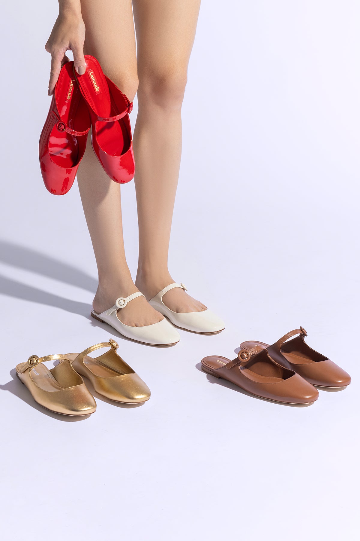 Blair Flat Mule Shoes - Gold Metallic Leather Slip-On Loafers for Women | Comfortable Casual & Office Wear | Perfect for Work, Shopping, and Everyday Outfits