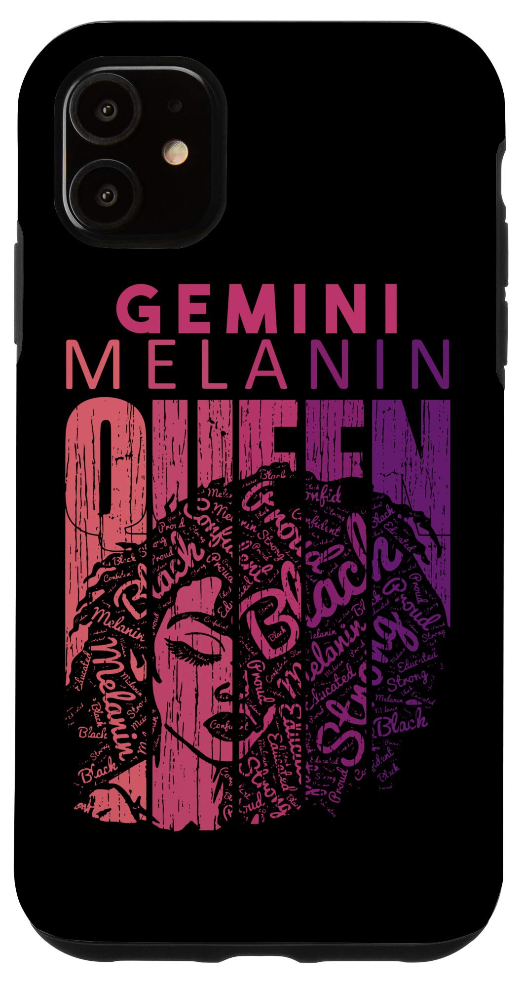 iPhone 11 Case - Gemini Zodiac Melanin Queen for Strong Black Women | Stylish Protection