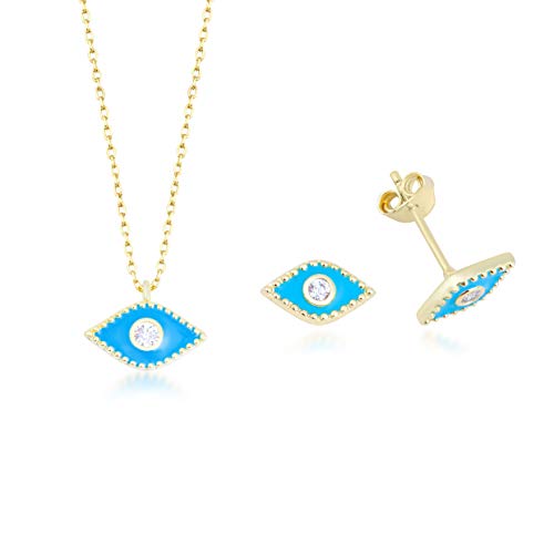 Blue enamel set