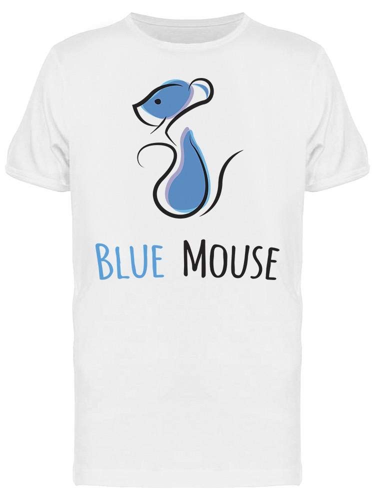Blue Mouse Sketch Graphic T-Shirt for Men - Casual Wear, Street Style & Everyday Outfits