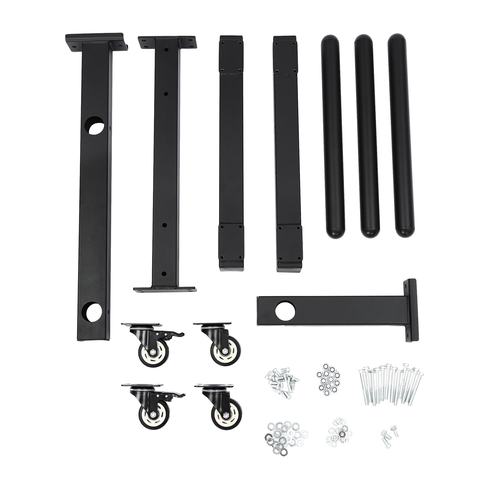 Double Column Weight Plate Rack with Wheels - 37”H Heavy Duty Steel Weight Storage Rack for Gym Plates | Portable Weight Plate Holder & Dumbbell Organizer with Stable Base | Perfect for Home Gyms, Hotels & Schools | Compact Fitness Equipment for Space Saving Workouts