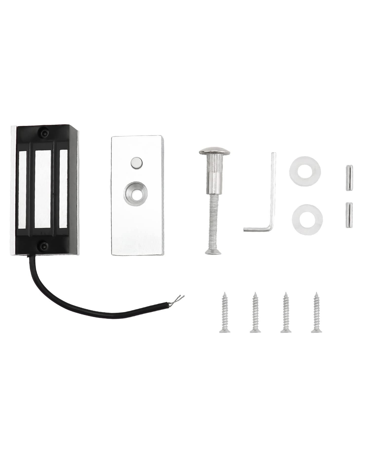 QWORK 60kg (130Lbs) Holding Force Electric Magnetic Lock - Fail-Safe NC Mode for Door Access Control System | Secure Office Doors, Cabinets & Smart Home Security Systems