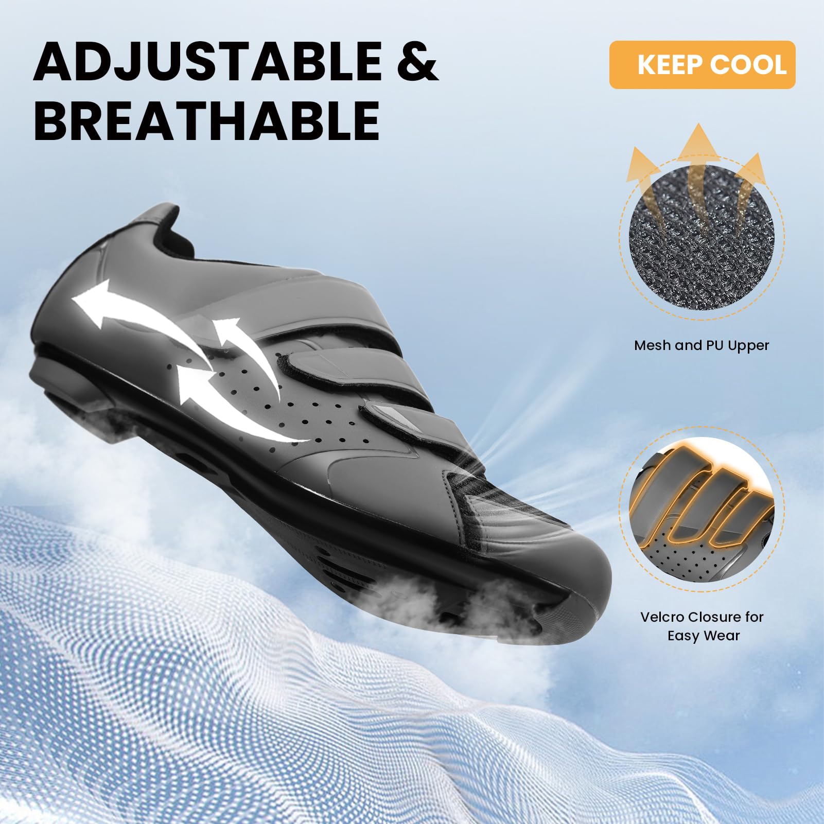 **Men's & Women's SPD & Delta Compatible Cycling Shoes for Peloton Bike - Unisex Indoor/Outdoor Spin & Road Bike Shoes with 3-Bolt Cleats - Perfect for Gym, Studio & Outdoor Riding**
