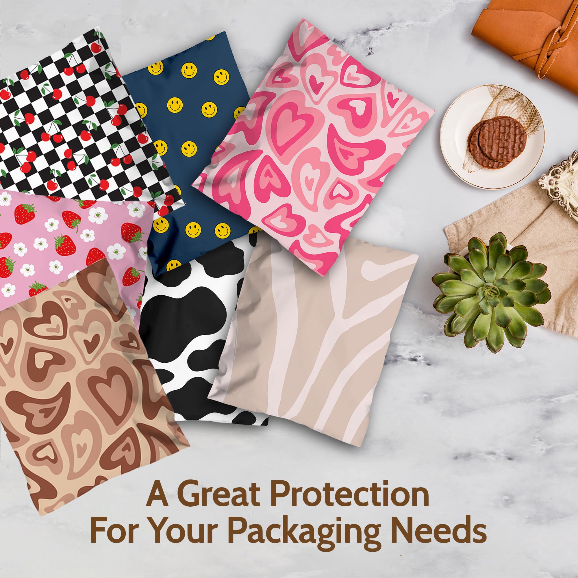 10x13 Poly Mailers - 100 Pack Shipping Bags for Small Business | Durable Packing Envelopes & Mailing Bags | Perfect for Ecommerce, Online Stores & Daily Shipping Needs [CheckeredCherry]