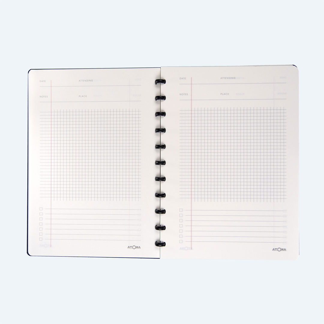 Atoma Meeting Notebook A5 - Refillable Planner for Business & School - Perfect for Office Meetings, Class Notes & Daily Planning