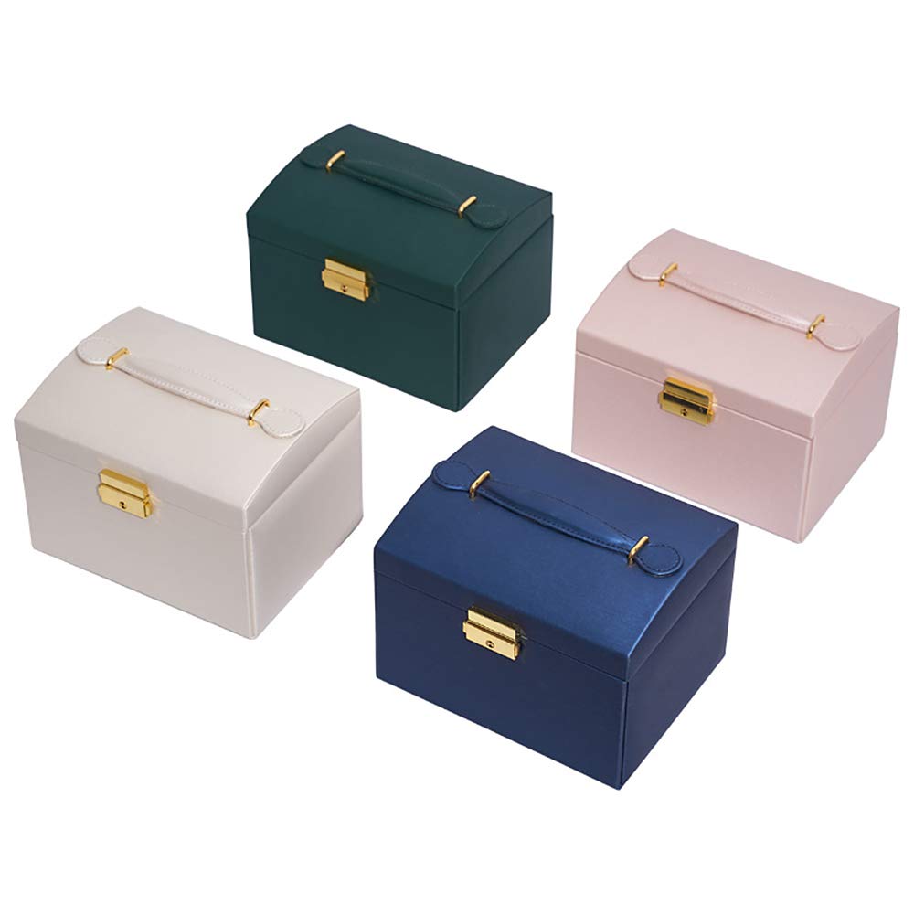 Lockable Jewelry Box with 2 Drawers - Elegant Jewelry Organizer for Women | Perfect for Travel, Home Storage & Gift Giving