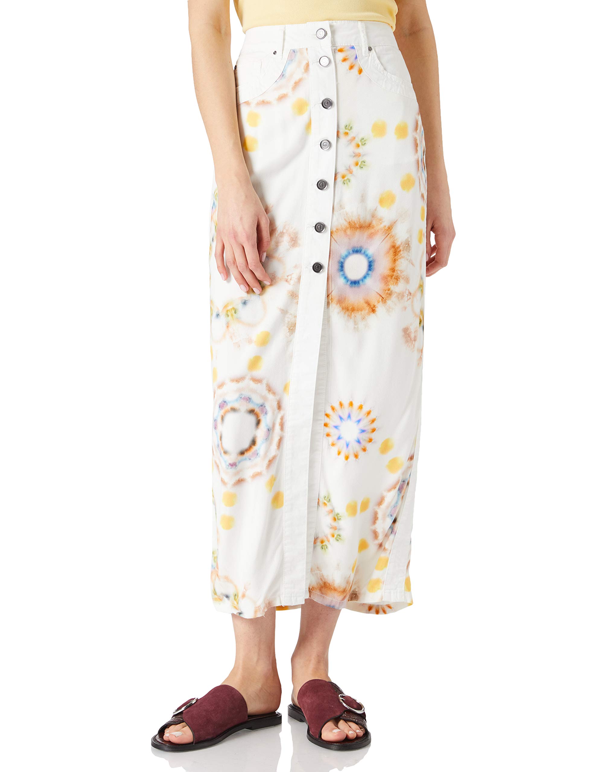 Desigual Women's Long Woven Skirt - Flowy Boho Maxi Skirt for Summer, Beach, Vacations & Casual Outings