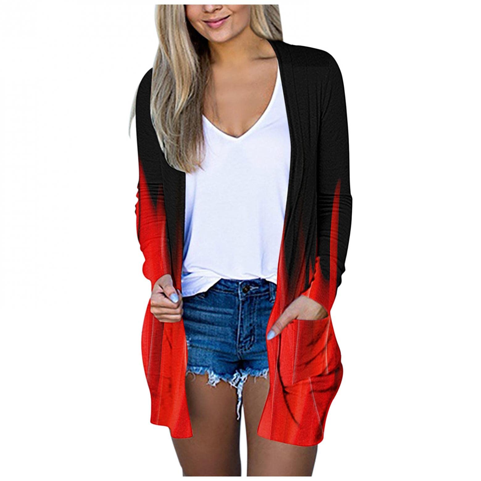 Women's Casual Zipper Hoodie Sweatshirt - Long Sleeve Winter Pullover Top, Cozy Striped Sweater for Fall | Perfect for Outdoor Activities, Work & Casual Wear