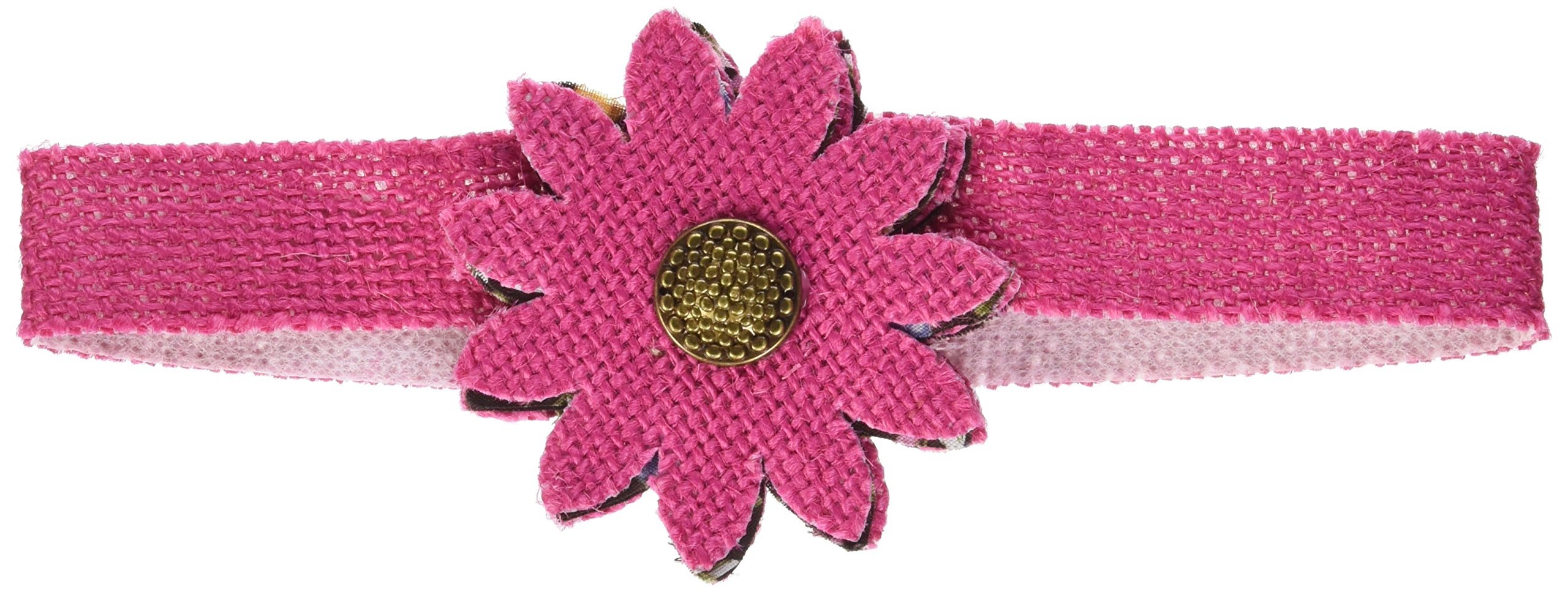 Hampton Art Embellished Burlap Flowers with Tie for Pint Jars - 5 x 6.875 Inches, Pink - Perfect for DIY Crafts, Wedding Decor, and Home Decoration