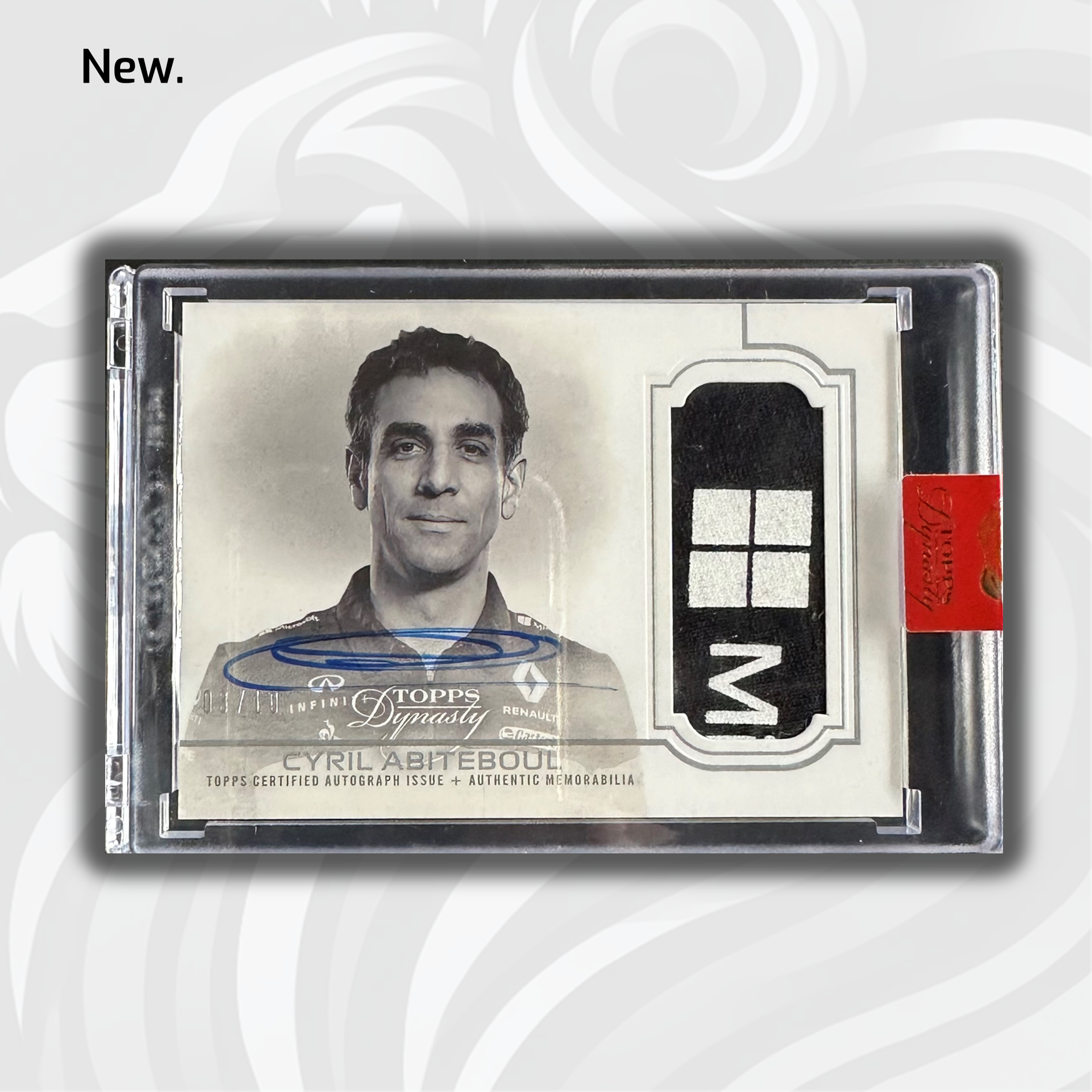 2020 Topps Dynasty F1 Cyril Abiteboul #DAP CAPII Silver Single Principal Auto Patch - Collectible Racing Memorabilia for F1 Fans & Sports Card Enthusiasts