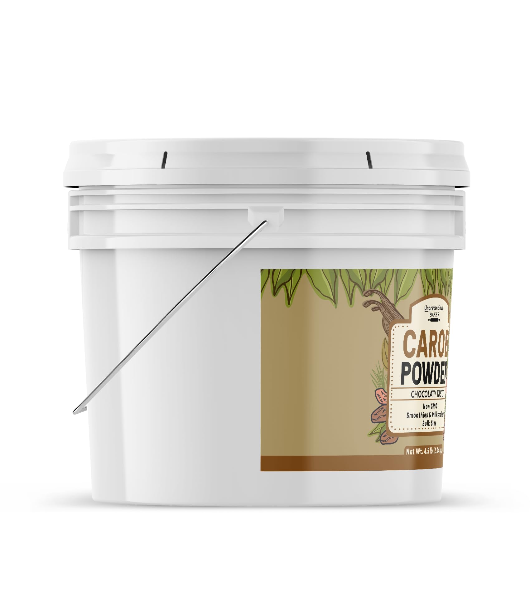 Organic Carob Powder 1 Gallon - Natural Sweetener for Baking, Healthy Milkshakes & Smoothies - Vegan, Gluten-Free, Sugar-Free Alternative - Perfect for Desserts, Drinks and Healthy Snacks