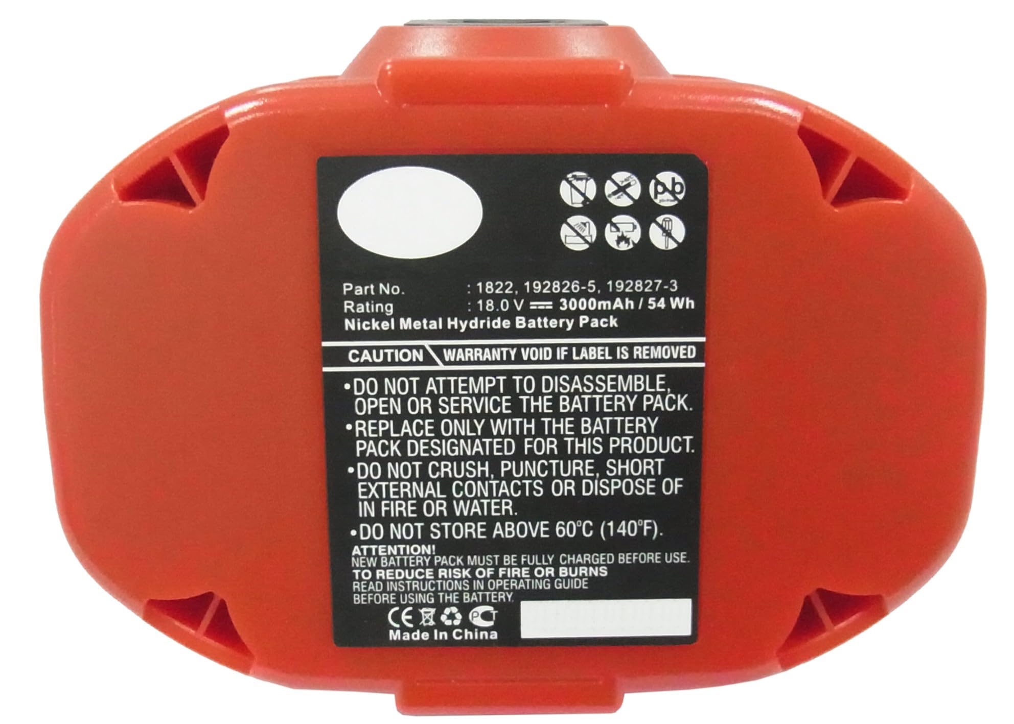 Synergy Digital 18V 3000mAh Ni-MH Replacement Battery for Makita 5621DWA & 1822 Power Tools - High Capacity, Long Lasting - Perfect for Drilling, Sawing, and DIY Projects