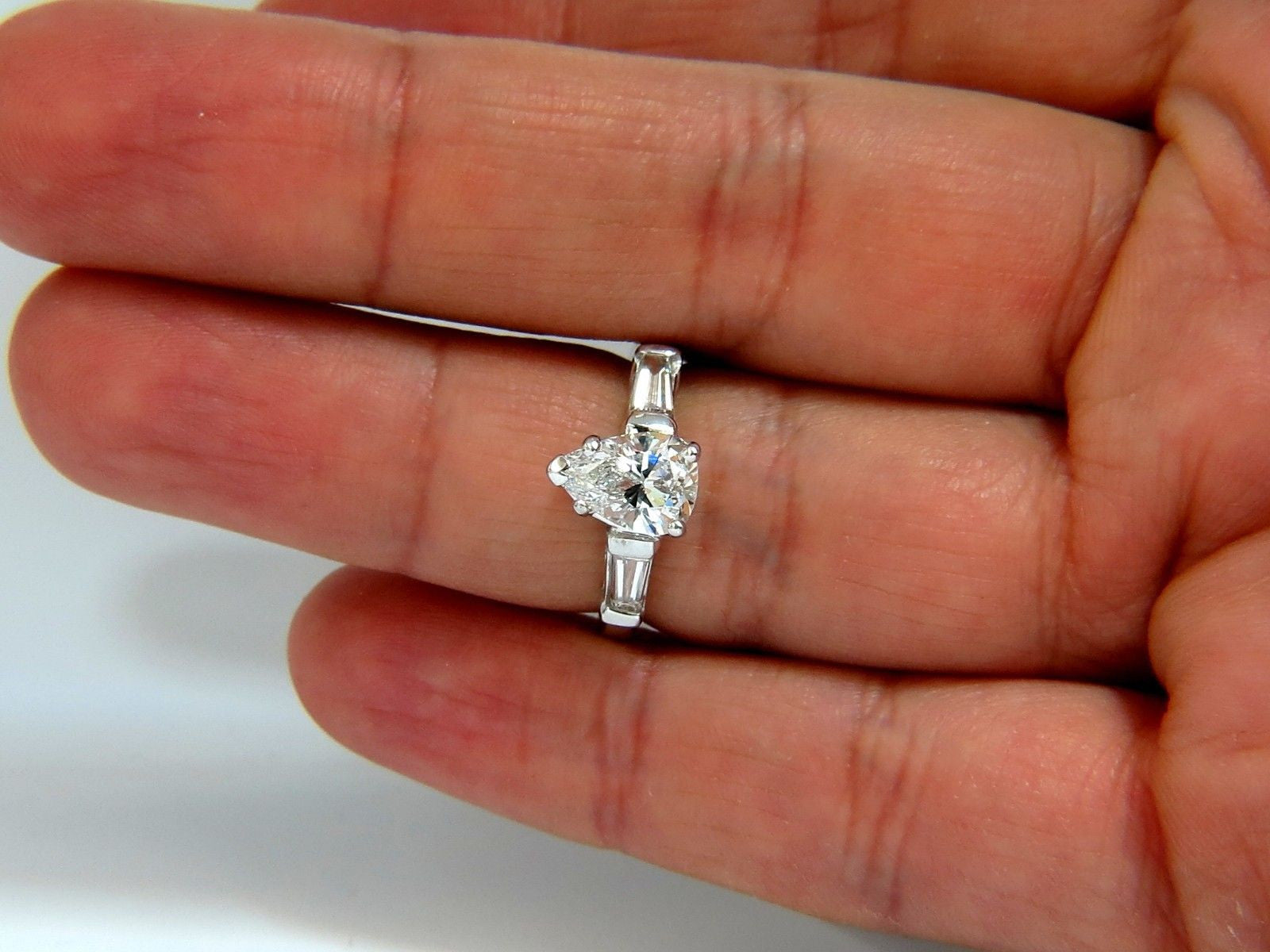 1.74CT GIA Certified Natural Pear Brilliant Diamond Ring - Classic Three Stone Engagement Ring for Women, Perfect for Proposals, Anniversaries & Special Occasions