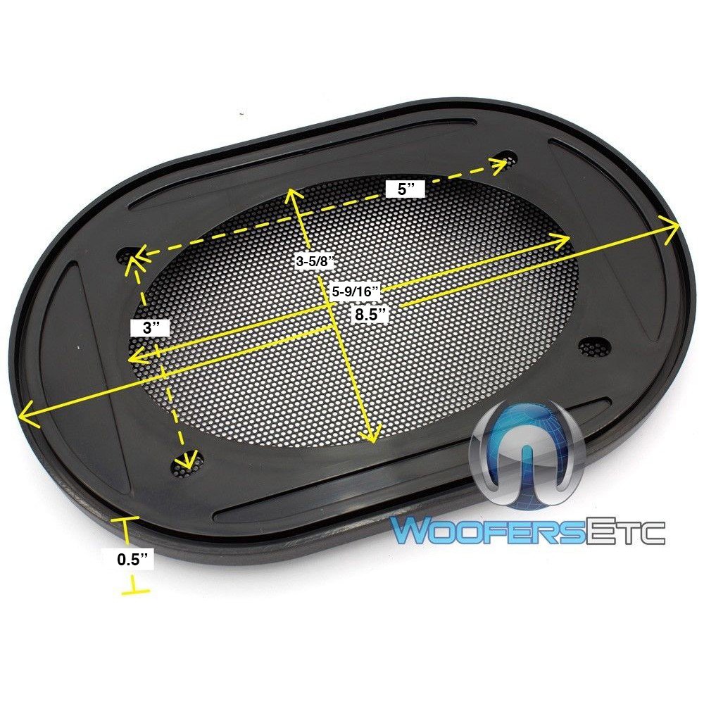 4x6 Inch Universal Steel Mesh Speaker Grills - Durable Pair for Home Theater, Car Audio & Studio Monitors