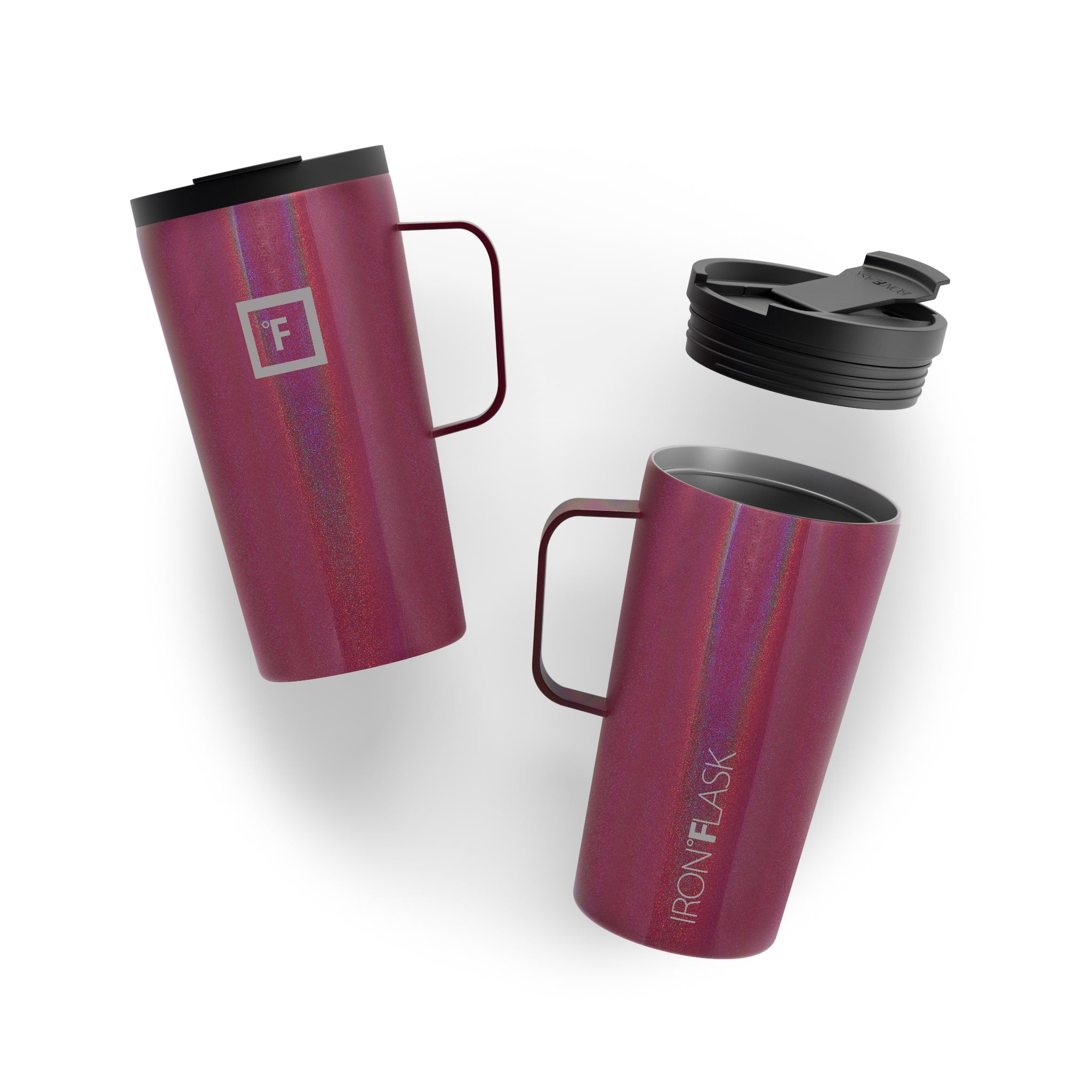 16 Oz Grip Coffee Mug 2.0 - Non-Slip Handle, Durable Ceramic Travel Mug for Hot & Cold Drinks - Perfect for Office, Commute, Camping and Outdoor Activities