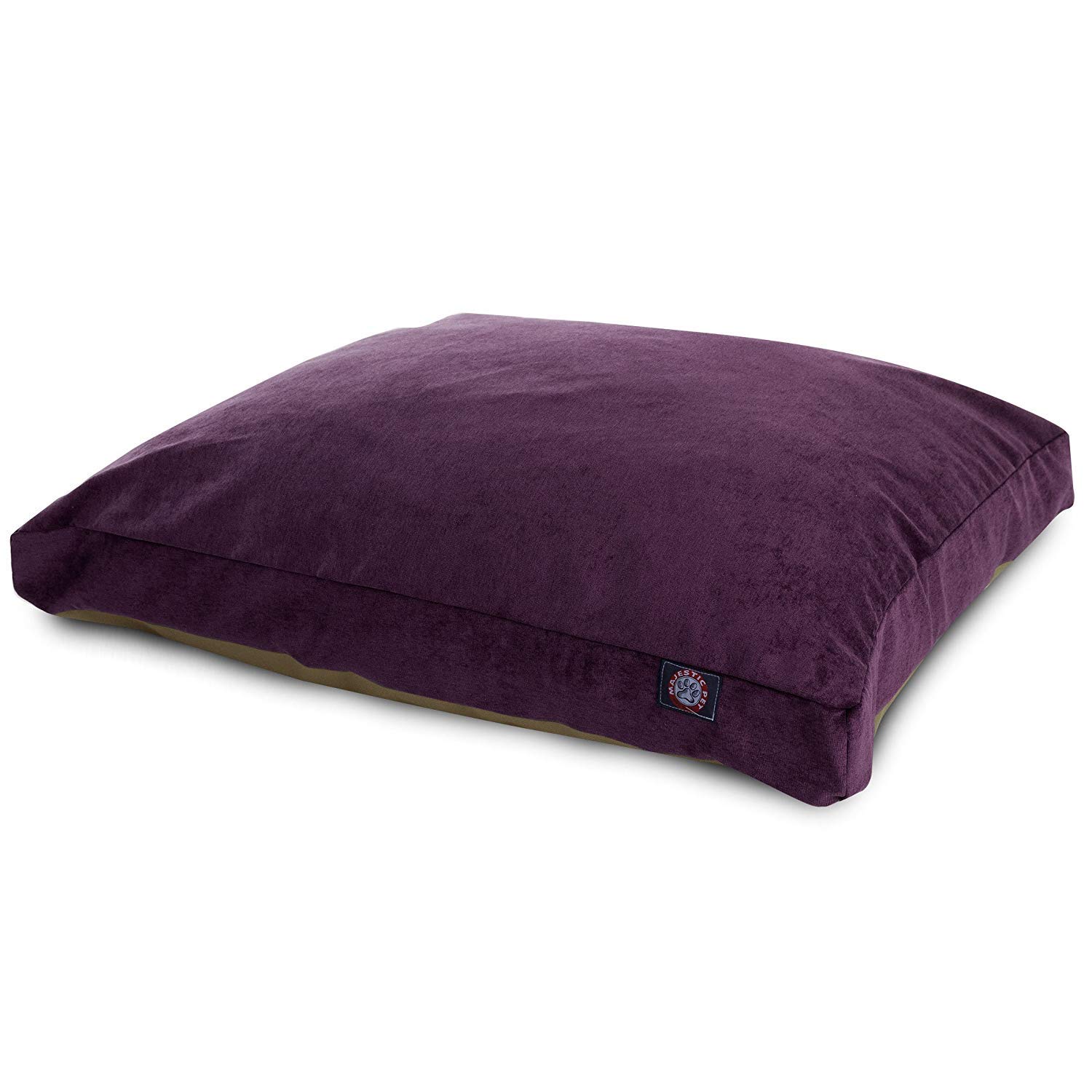 Majestic Pet Villa Rectangle Washable Dog Bed – Non-Slip Comfortable Crate Bed with Removable Cover – Kennel Sleeping Bed for Small Dogs – Polyester Fiber Pet Bed in Aubergine Color – Perfect for Crates, Living Rooms & Bedrooms