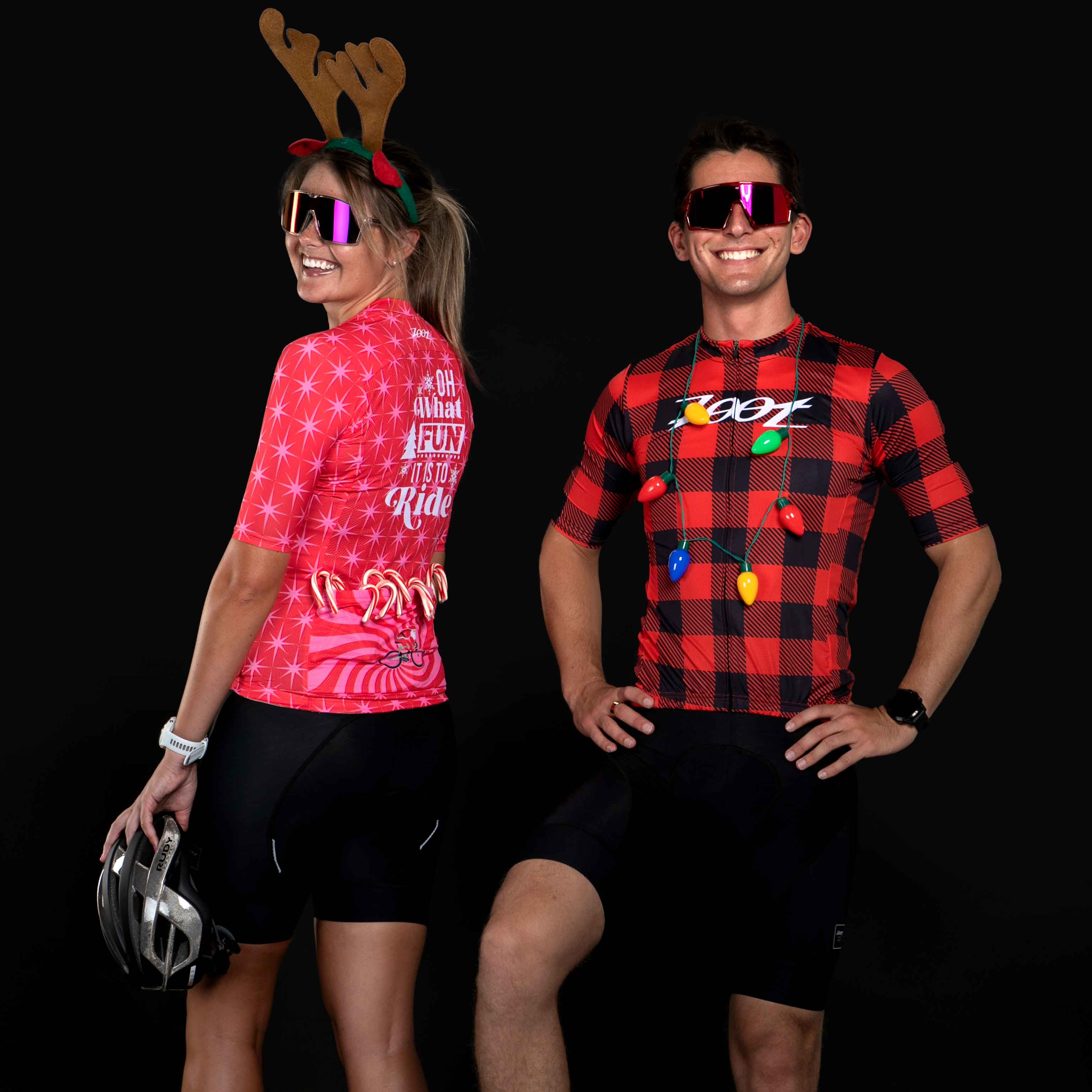 Men's Limited Edition Cycling Aero Jersey - Lumberjack Plaid Design | Breathable & Performance Bike Shirt for Road & Mountain Biking