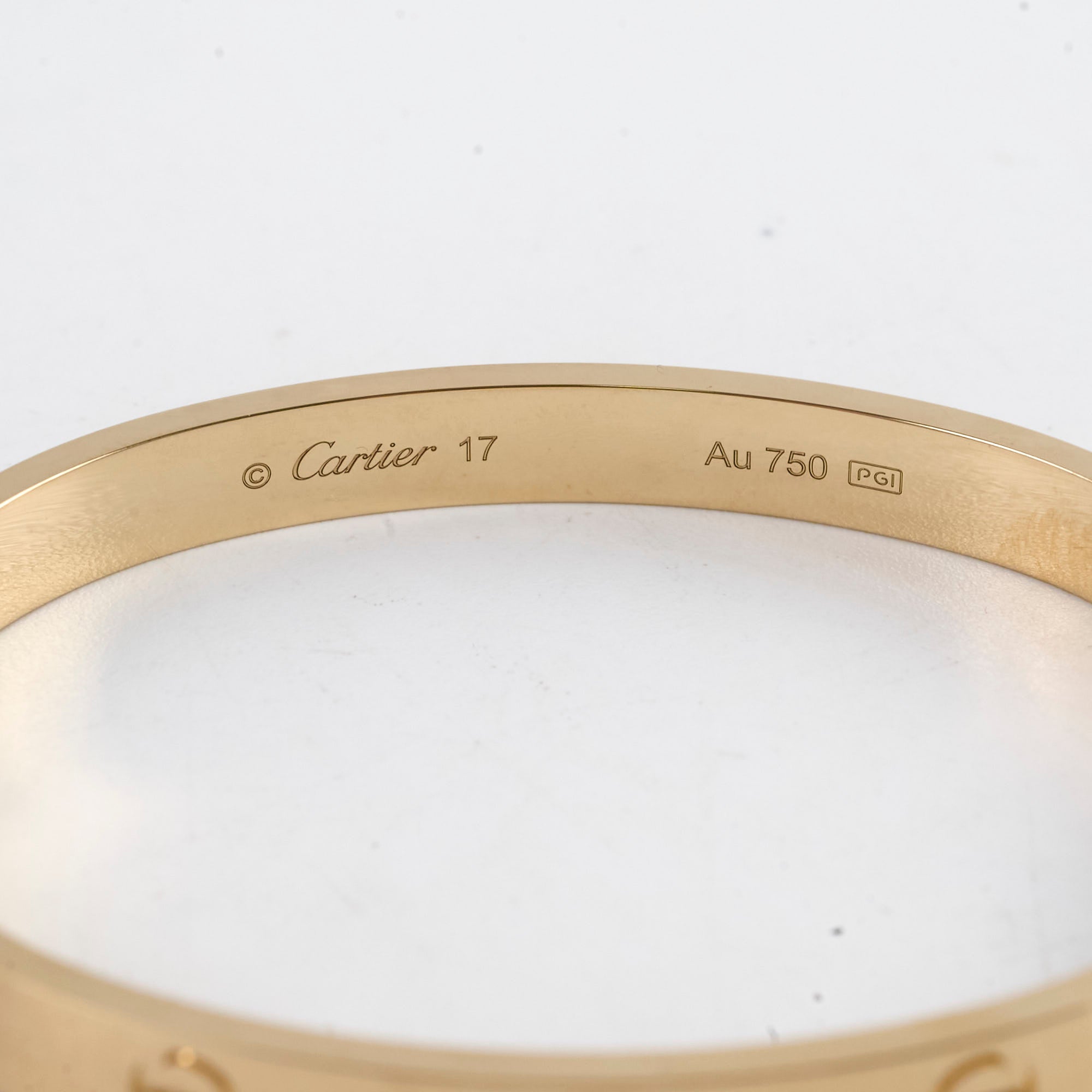 Authentic Cartier Love Bracelet 18K Yellow Gold Size 17 - Luxury Jewelry Gift for Women, Anniversary & Special Occasions