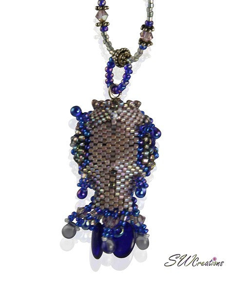 Kai Blue Beaded Fish Art Necklace - Handmade Bohemian Jewelry for Women - Perfect for Beach Vacations & Summer Outfits