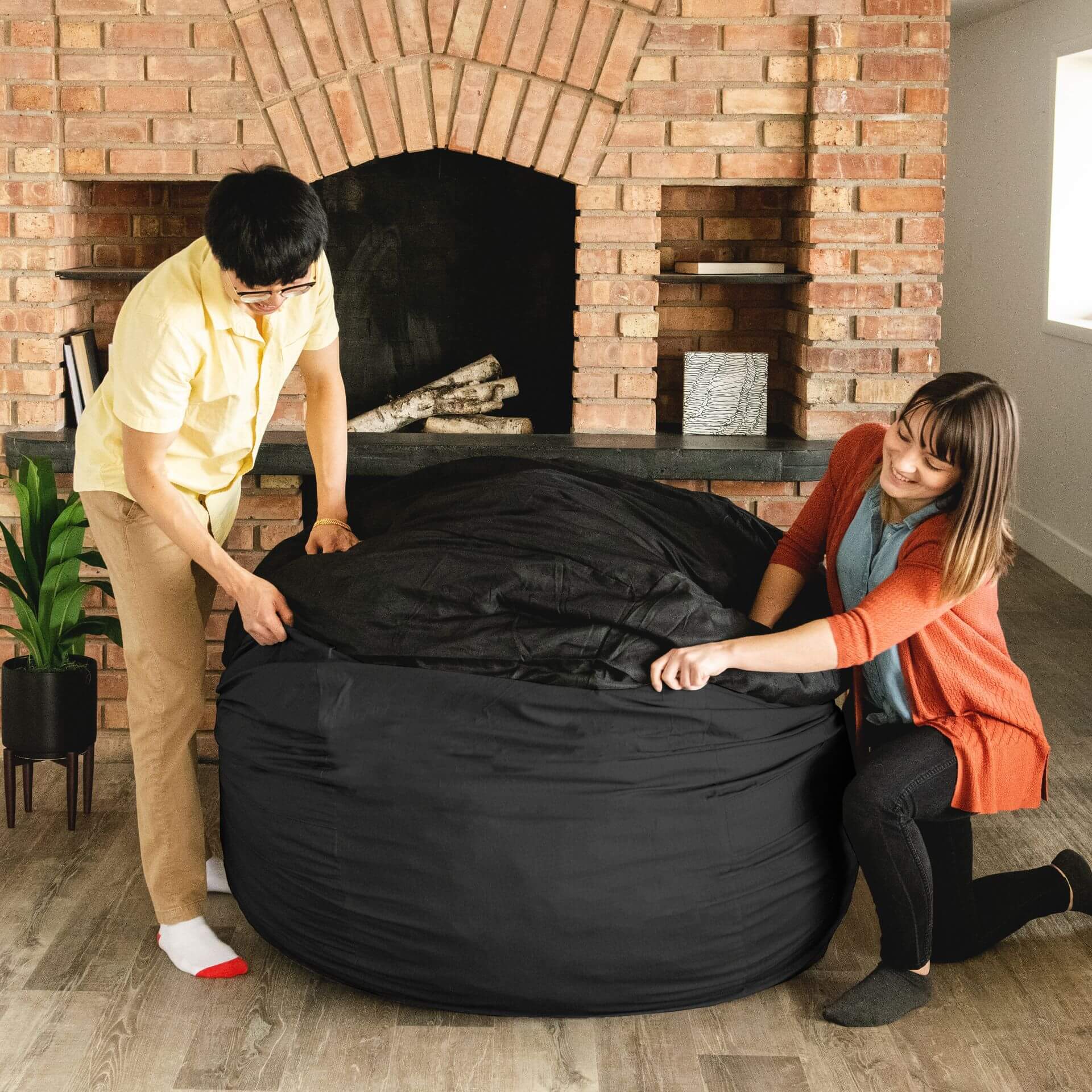 FUF Large Dog Bed with Removable Washable Cover - Soft Orthopedic Pet Bed for Large Dogs, Perfect for Living Room, Bedroom or Crate